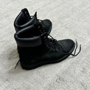 Black Timberland combat Boots
